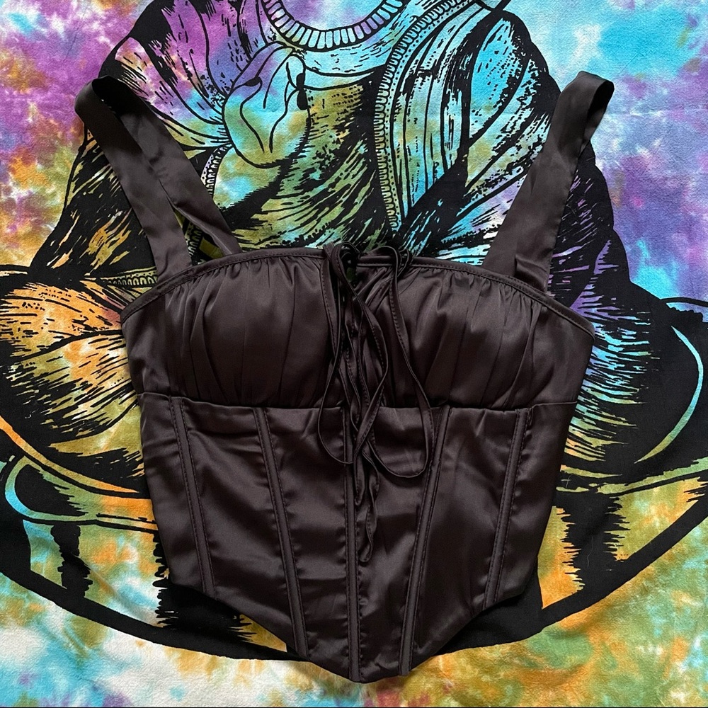 SHEIN Size XS Black Bustier Top